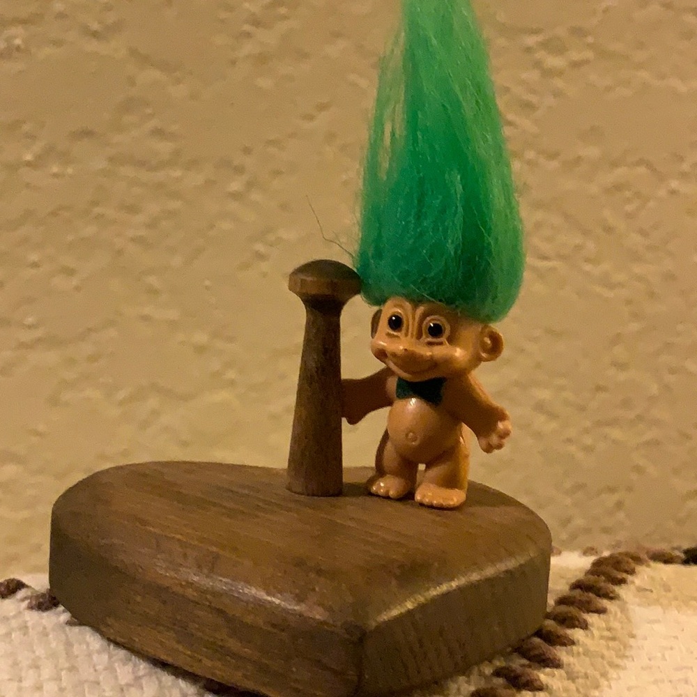 90s Russ Green Troll Lapel Pin